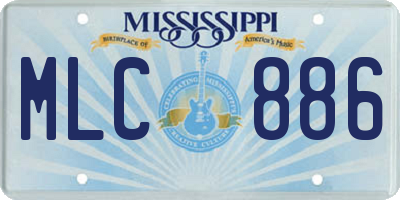 MS license plate MLC886