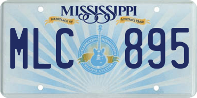 MS license plate MLC895