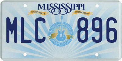 MS license plate MLC896