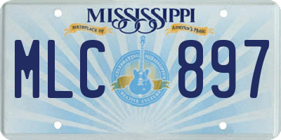 MS license plate MLC897
