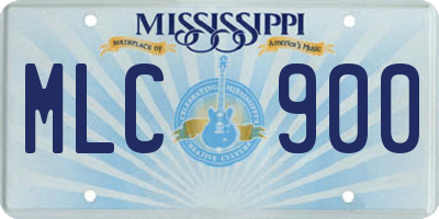 MS license plate MLC900
