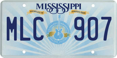 MS license plate MLC907