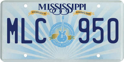 MS license plate MLC950