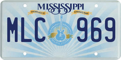 MS license plate MLC969