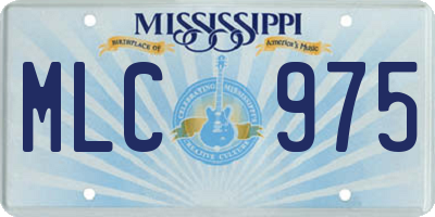 MS license plate MLC975
