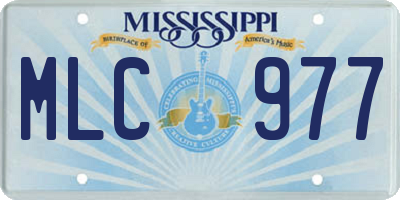 MS license plate MLC977