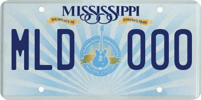 MS license plate MLD000