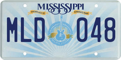 MS license plate MLD048
