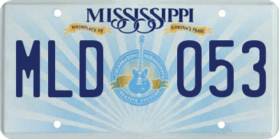 MS license plate MLD053