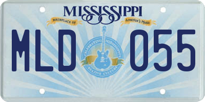 MS license plate MLD055