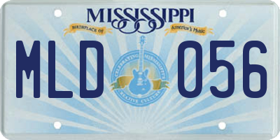 MS license plate MLD056