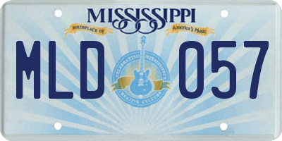 MS license plate MLD057
