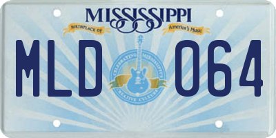 MS license plate MLD064