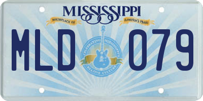 MS license plate MLD079