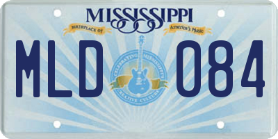 MS license plate MLD084