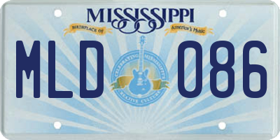 MS license plate MLD086
