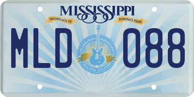 MS license plate MLD088