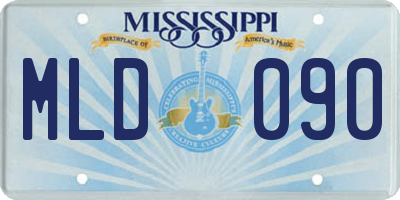 MS license plate MLD090