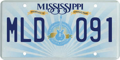 MS license plate MLD091