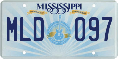 MS license plate MLD097