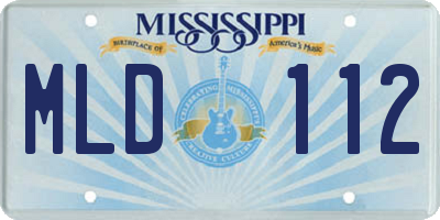 MS license plate MLD112