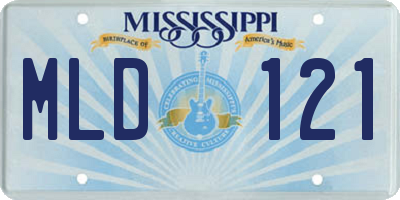 MS license plate MLD121