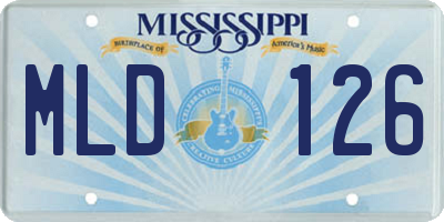 MS license plate MLD126