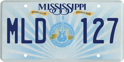 MS license plate MLD127