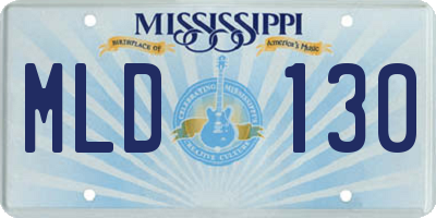 MS license plate MLD130