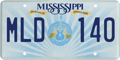 MS license plate MLD140