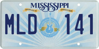 MS license plate MLD141