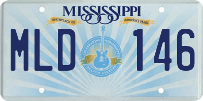 MS license plate MLD146