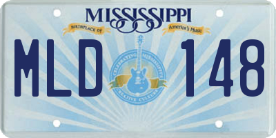 MS license plate MLD148