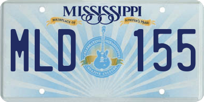 MS license plate MLD155