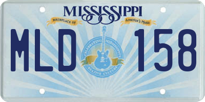 MS license plate MLD158