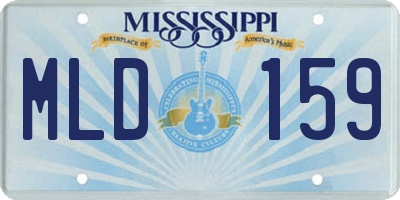 MS license plate MLD159