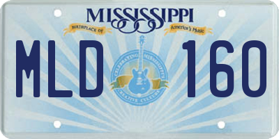 MS license plate MLD160