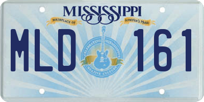 MS license plate MLD161