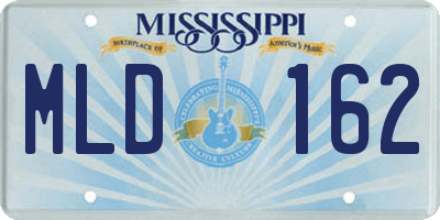 MS license plate MLD162