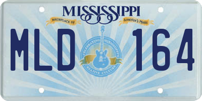 MS license plate MLD164