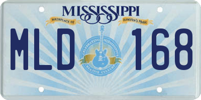 MS license plate MLD168