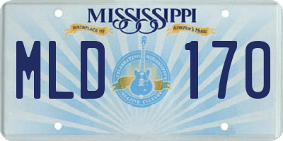 MS license plate MLD170