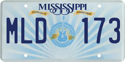 MS license plate MLD173