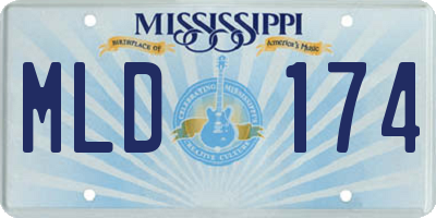 MS license plate MLD174