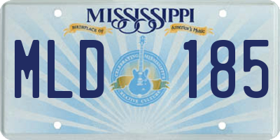 MS license plate MLD185
