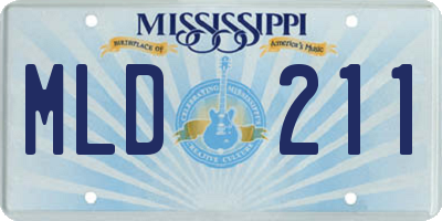 MS license plate MLD211