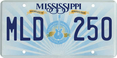 MS license plate MLD250