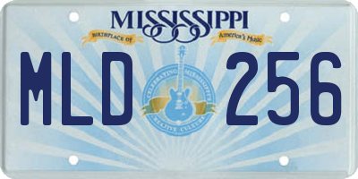 MS license plate MLD256