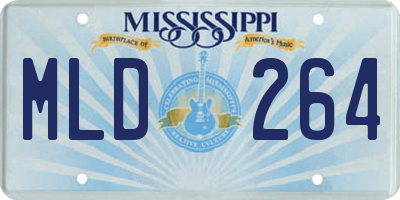MS license plate MLD264