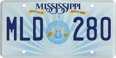 MS license plate MLD280